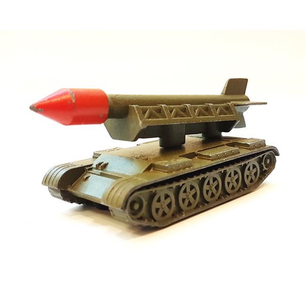 4 Vintage USSR Toy Missile Launcher Rocket System metal diecast model LUNA 1990s.jpg