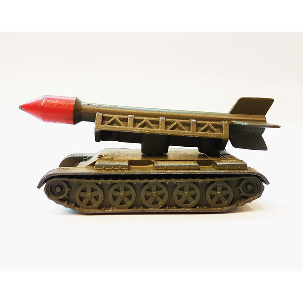 5 Vintage USSR Toy Missile Launcher Rocket System metal diecast model LUNA 1990s.jpg
