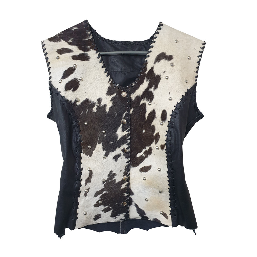 Cow Hide Western Ladies Vest  A.jpg