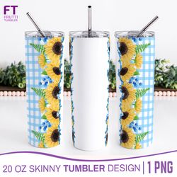 Name Tumbler Sublimation Design - Floral Tumbler Wrap - 1 PNG