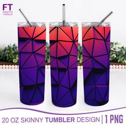 Geometric Skinny Tumbler Sublimation Wrap - 1 PNG