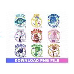 inside out 2 characters svg png bundle, svg for cricut, inside out 2 png svg, inside out 2 birthday png, family trip png