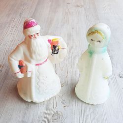 Russian New Year Christmas dolls: Ded Moroz & Snegurochka