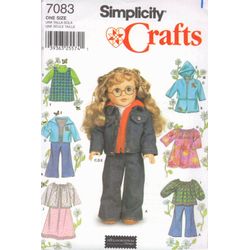Doll 18 inch Clothes Pattern Simplicity 7083 PDF