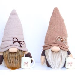 Coffee Gnome with coffee mag, Coffee Table Decor