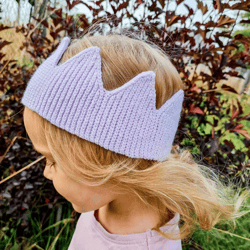 Braided headband, Knitted baby crown, Birthday crown, Baby crown