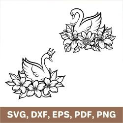 Swan princess svg, swan baby svg, swan svg, swan png, swan dxf, swan cut file, swan pdf, swan clipart, swan clip art