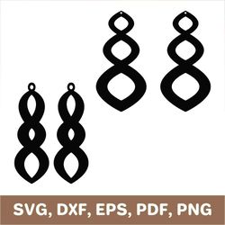 Swirl earrings svg, swirl earrings template, swirl earrings dxf, swirl earrings laser cut, swirl earrings cut file, SVG