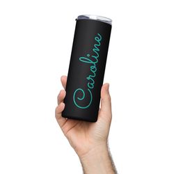 Personalized Stainless Steel Tumbler Black