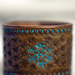 leather bracelet inspired by icelandic nature