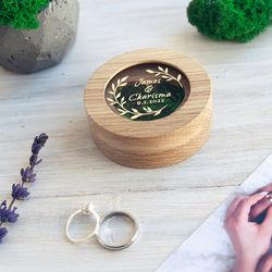 Wedding ring box | Ring bearer box| Ring box wood