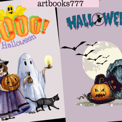 Halloween card set, postcards-6