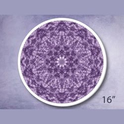 Purple Mandala string art template. String art pattern PDF. String art tutorial