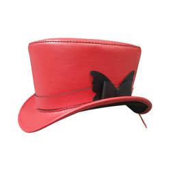 victorian leather top hat