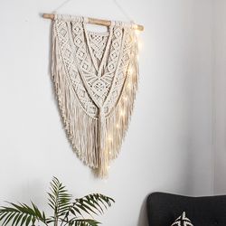 Macrame Wall Hanging Large, Farmhouse Gift, Headboard decor, Boho Tapestry Woven Wall Decor, Woven Wall Art