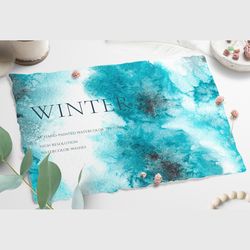 Watercolor Winter Frost Texture Backgrounds, wallpaper, wedding invitation, card design, gradient, save the date