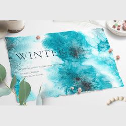 watercolor winter frost texture backgrounds, wallpaper, wedding invitation, card design, gradient, save the date