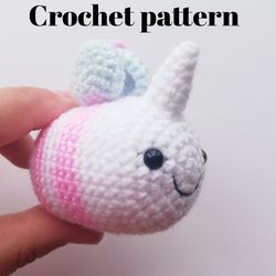 crochet bee pattern, crochet unicorn bee pattern, crochet pride bee, amigurumi bee patterns pdf
