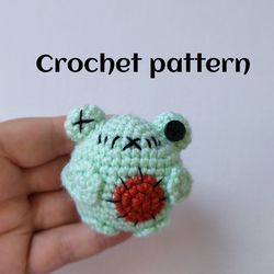 Crochet zombie frog pattern, frog plush, crochet zombie, amigurumi frog