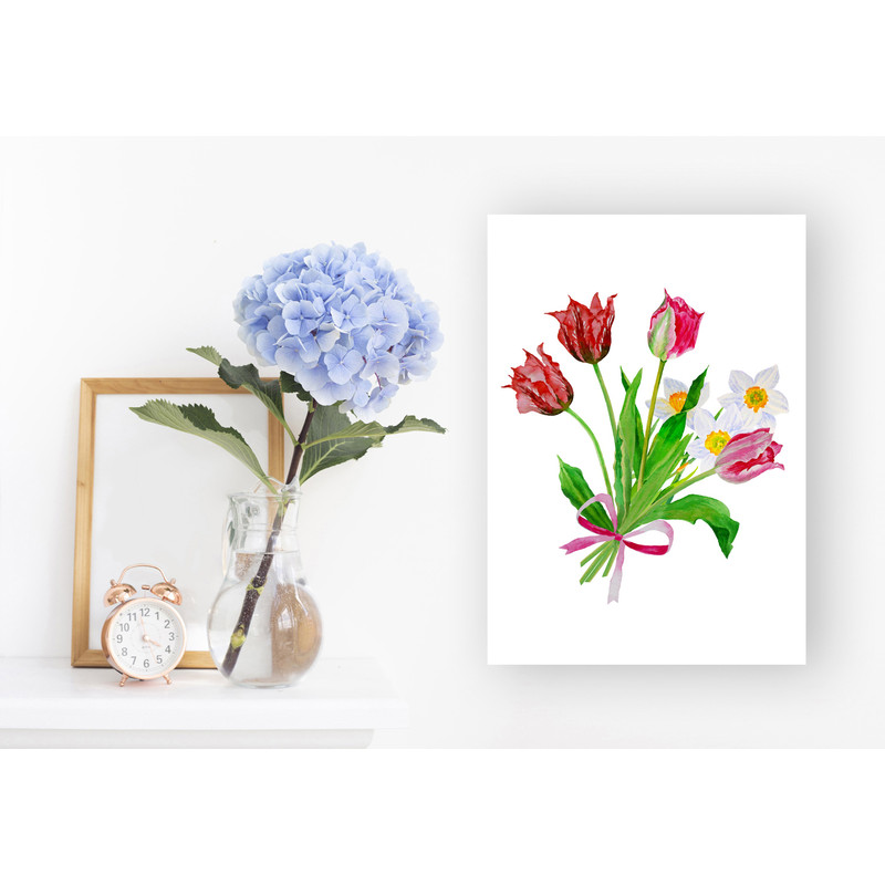 Poster Bouquet of tulips and narcissuses-06 A4 size_4.jpg