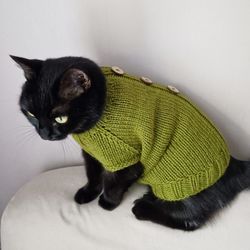 Cat jumper Sweater for pets Warm clothes for cats Sphynx cats sweaters Hand knitted cat sweater Kitten sweater