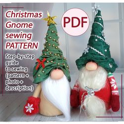 Christmas Gnome sewing pattern, two ways to make a Gnome beard