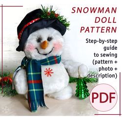 Snowman Sewing Pattern  PDF