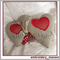 Machine Embroidery Design  Lovely hearts
