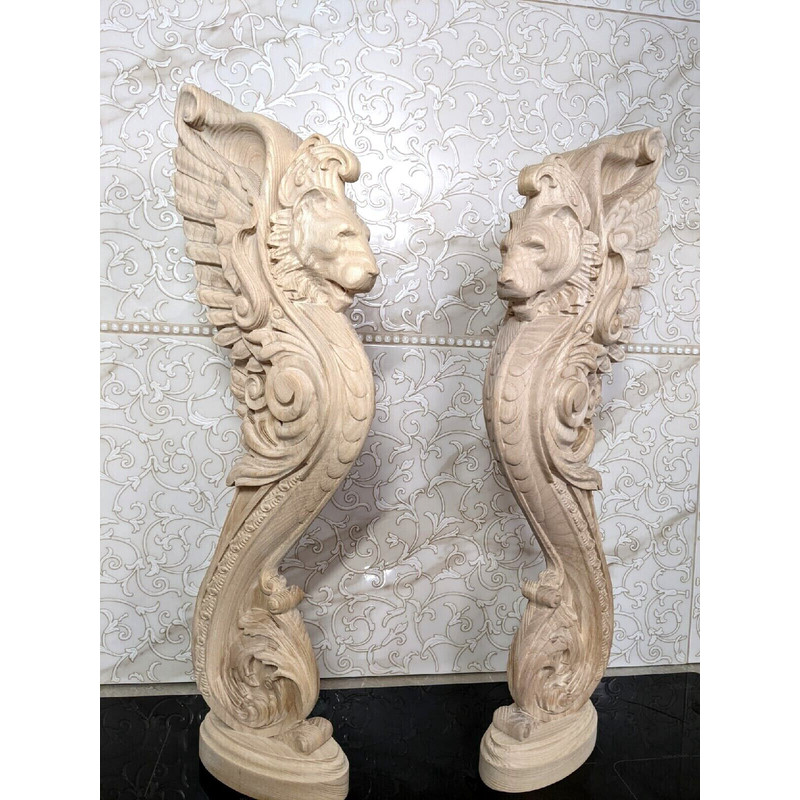 Lion baluster-Carved pillar-Fireplace corbel-carved lion-lion pillar- stair balister-stair pillar-kitchen island2.jpg