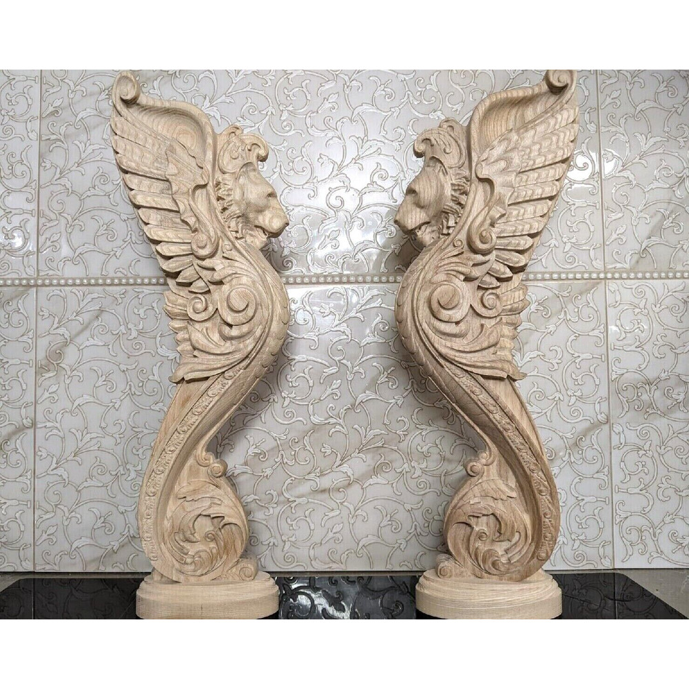 Lion baluster-Carved pillar-Fireplace corbel-carved lion-lion pillar- stair balister-stair pillar-kitchen island5.jpg