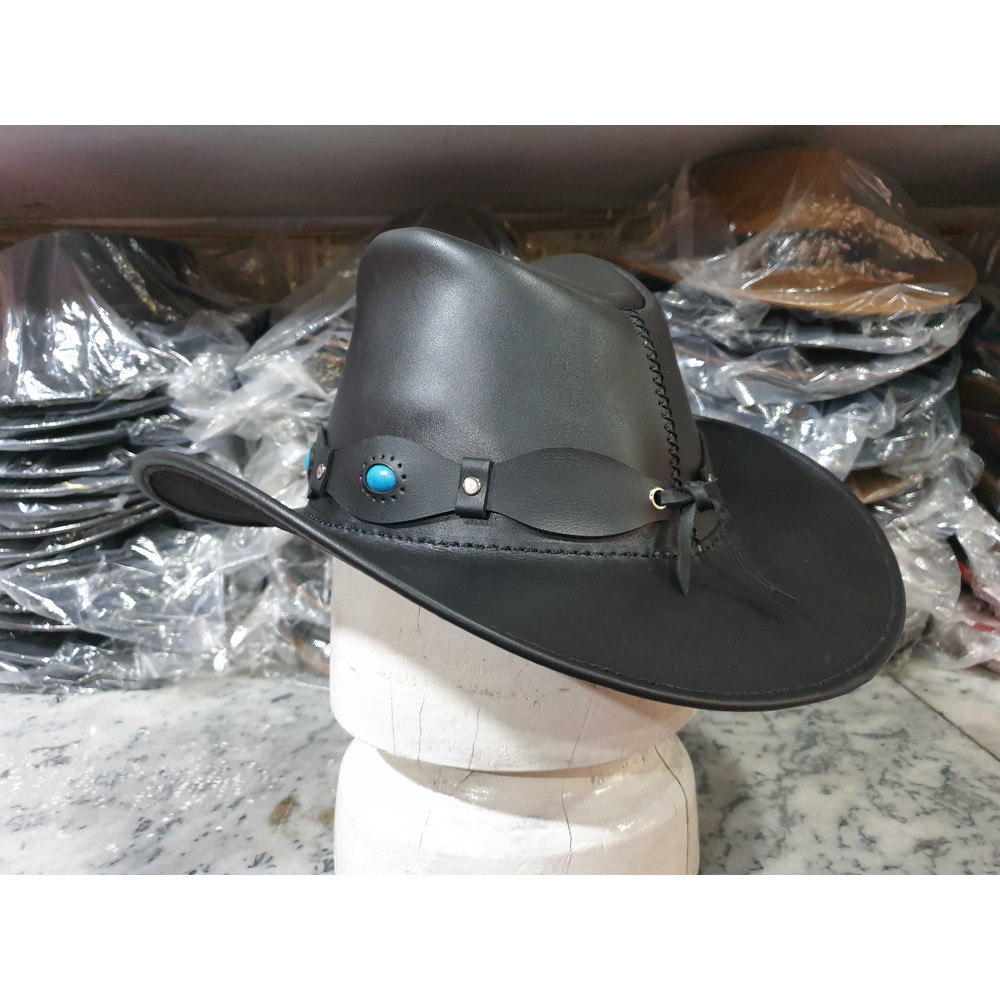 Gemstone Band Western Leather Hat 3jpg