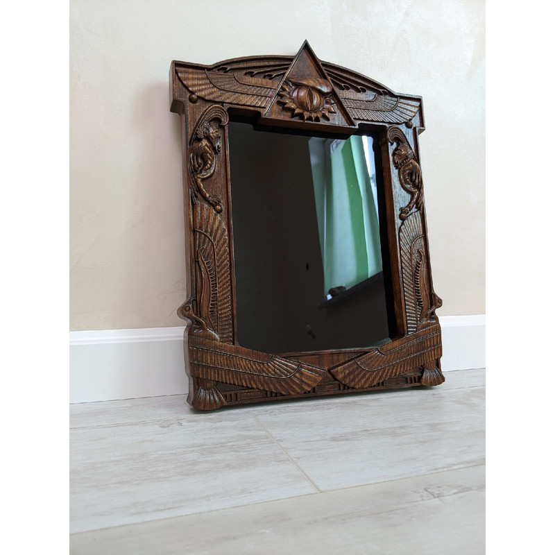 Black mirror-Gothic mirror-witch mirror-obsidian mirror-wirch supply-witch altar-wirch decorations-haloween decorations.jpg