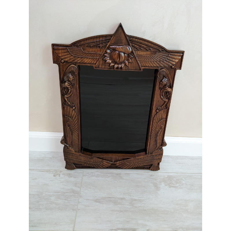 Black mirror-Gothic mirror-witch mirror-obsidian mirror-wirch supply-witch altar-wirch decorations-haloween decorations7.jpg