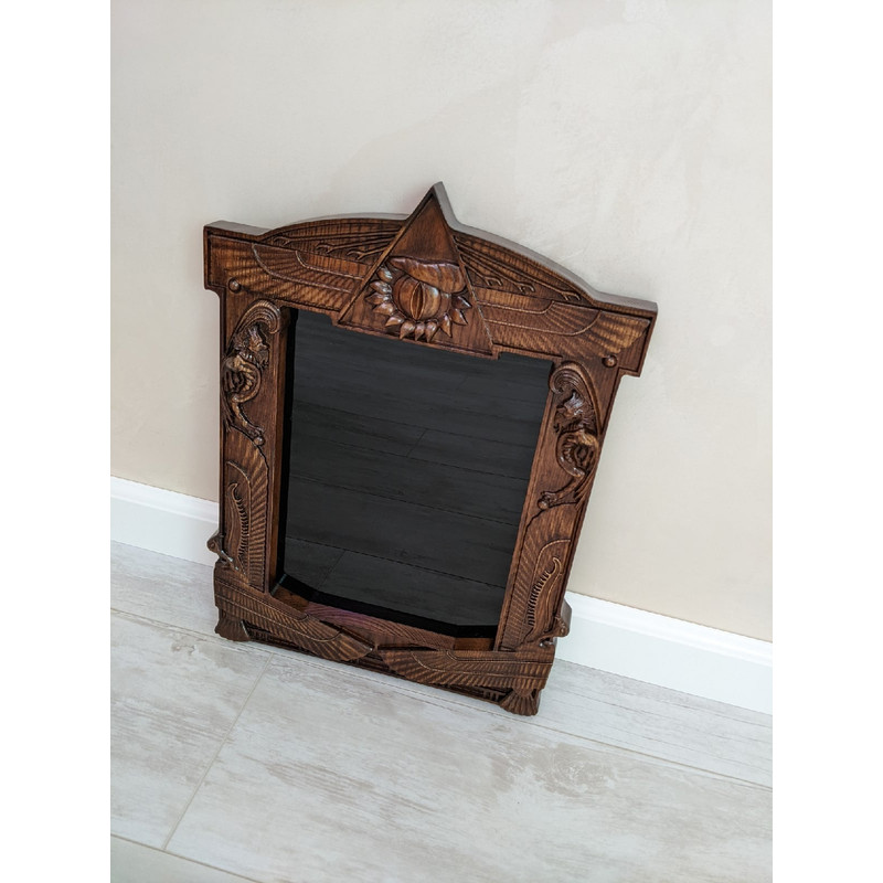 Black mirror-Gothic mirror-witch mirror-obsidian mirror-wirch supply-witch altar-wirch decorations-haloween decorations8.jpg