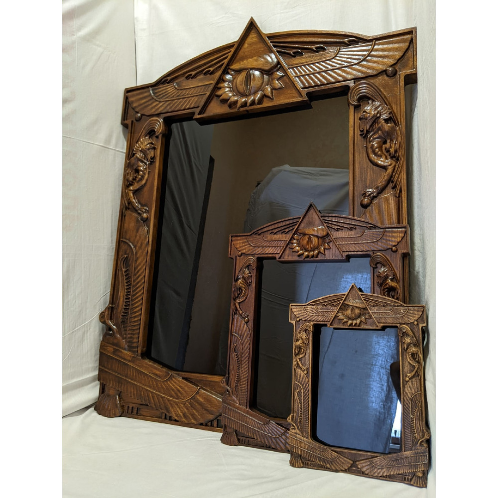 Black mirror-Gothic mirror-witch mirror-obsidian mirror-wirch supply-witch altar-wirch decorations-haloween decorations12.jpg