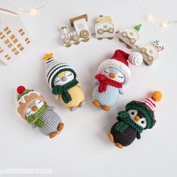 Christmas baby penguins - Christmas amigurumi pattern, Christmas decorations crochet pattern