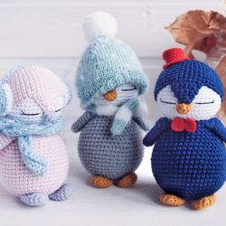 amigurumi penguins 3 in 1 crochet pattern, crochet softy penguins pattern