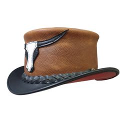 rodeo leather top hat