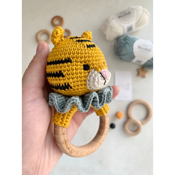 Crochet Rattle Tiger Crochet pattern PDF Tiger crochet rattle baby toy - Inspire Uplift