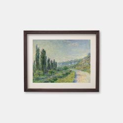 the road to vetheuil - vintage oil painting by claude monet, 1880