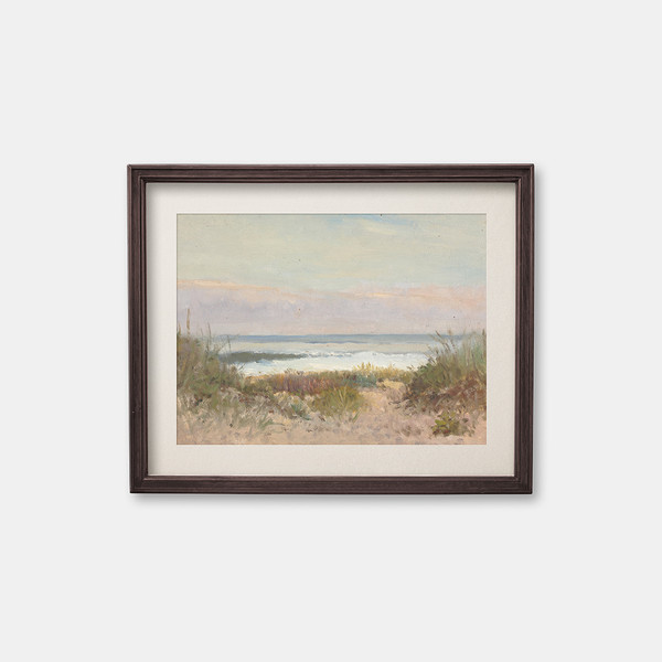 Beach, Grass and Surf - Vintage oil painting, 1910s.jpg