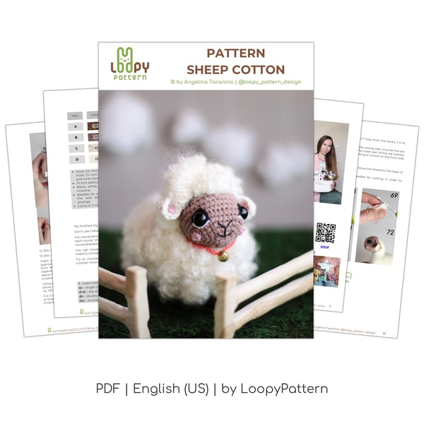 Sheep Patterns Crochet pattern sheep, PDF Digital Download, DIY Amigurumi S - Inspire ...