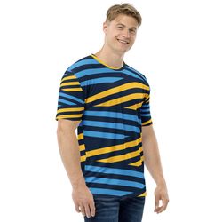 Men's t-shirt Blue-Yellow Stripes
