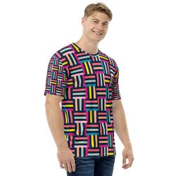 men's t-shirt colored-lines