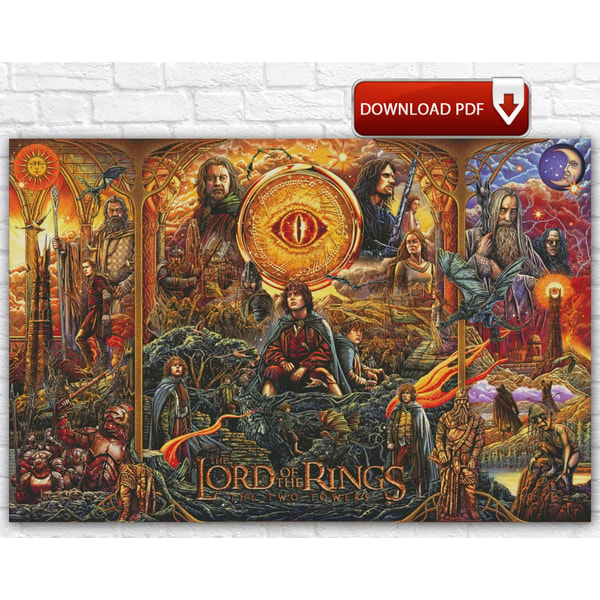 Lord Of The Rings Counted Cross Stitch Pattern / Hobbit PDF | Inspire ...
