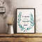Watercolor frame Quote sign print