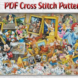 Disney Characters Cross Stitch Pattern / Mickey Mouse PDF Cross Stitch Chart / Cartoon Cross Stitch / Instant PDF Chart