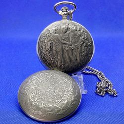 Antique Pocket watch Three Graces. Vintage mens watch. Russian USSR