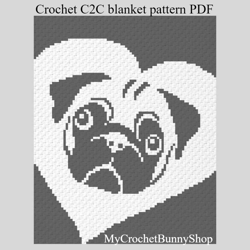 Crochet C2C Dog blanket pattern PDFDownload