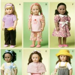 Doll 18 inch Clothes Pattern MC Calls 6526 PDF